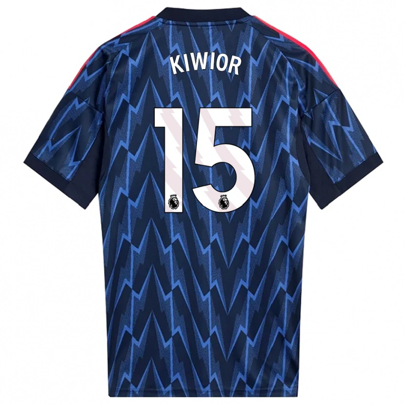 Danxen Dámské Jakub Kiwior #15 Tmavě Modrá Červená Daleko Hráčské Dresy 2025/26 Dres