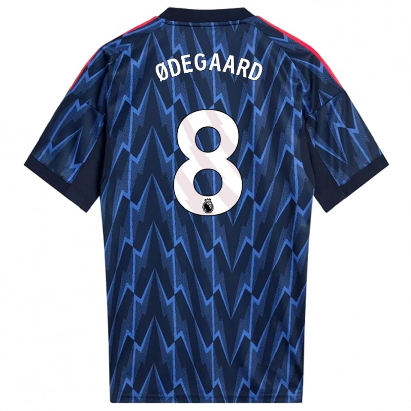 Danxen Dámské Martin Ødegaard #8 Tmavě Modrá Červená Daleko Hráčské Dresy 2025/26 Dres