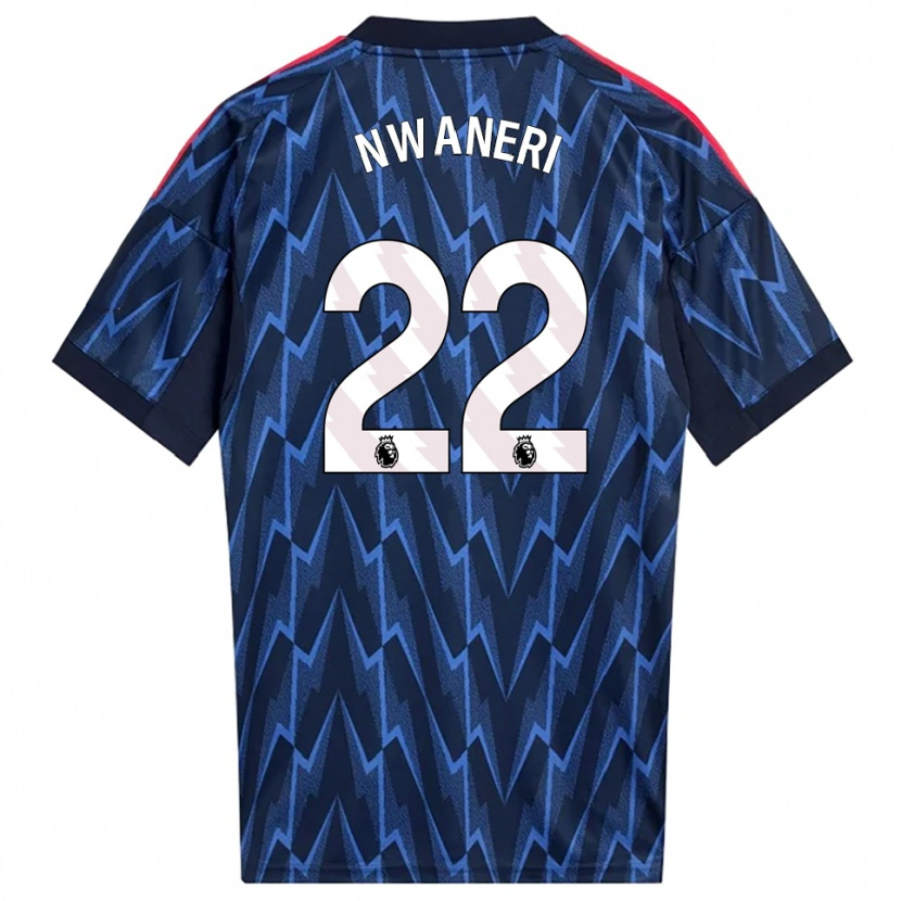 Danxen Dámské Ethan Nwaneri #22 Tmavě Modrá Červená Daleko Hráčské Dresy 2025/26 Dres