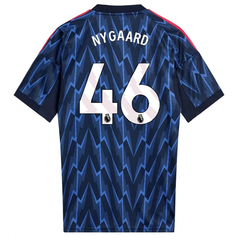 Danxen Dámské Lucas Nygaard #46 Tmavě Modrá Červená Daleko Hráčské Dresy 2025/26 Dres