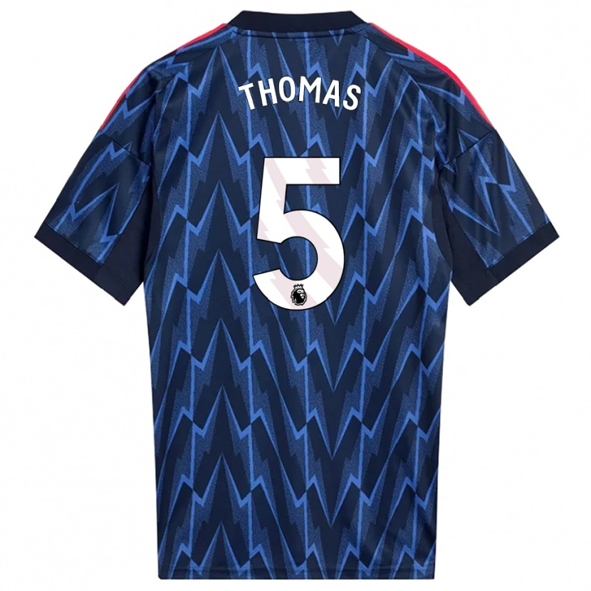 Danxen Dámské Thomas Partey #5 Tmavě Modrá Červená Daleko Hráčské Dresy 2025/26 Dres
