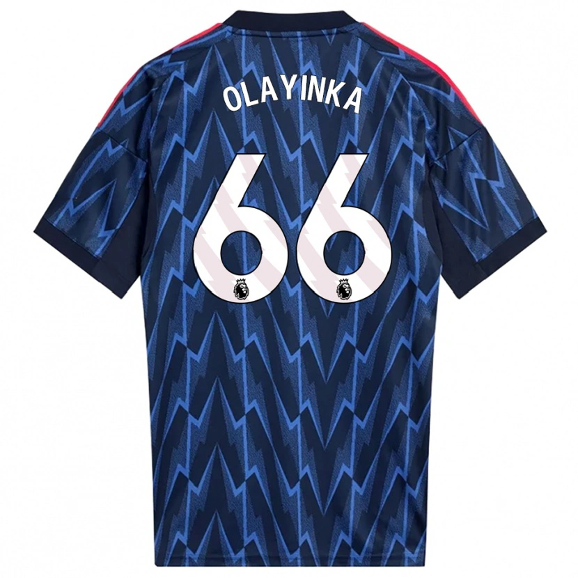 Danxen Dámské James Olayinka #66 Tmavě Modrá Červená Daleko Hráčské Dresy 2025/26 Dres