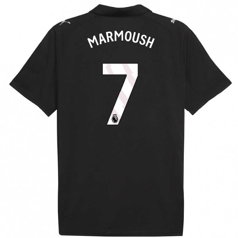 Danxen Dámské Omar Marmoush #7 Černá Bílá Daleko Hráčské Dresy 2025/26 Dres