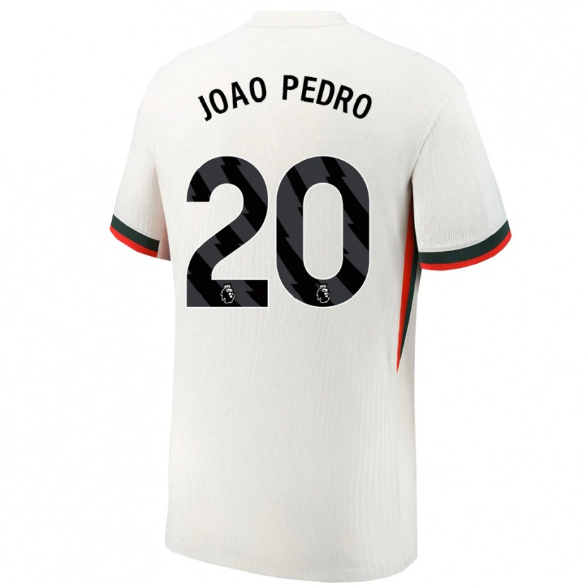 Danxen Dámské João Pedro #20 Bílá Zelená Daleko Hráčské Dresy 2025/26 Dres