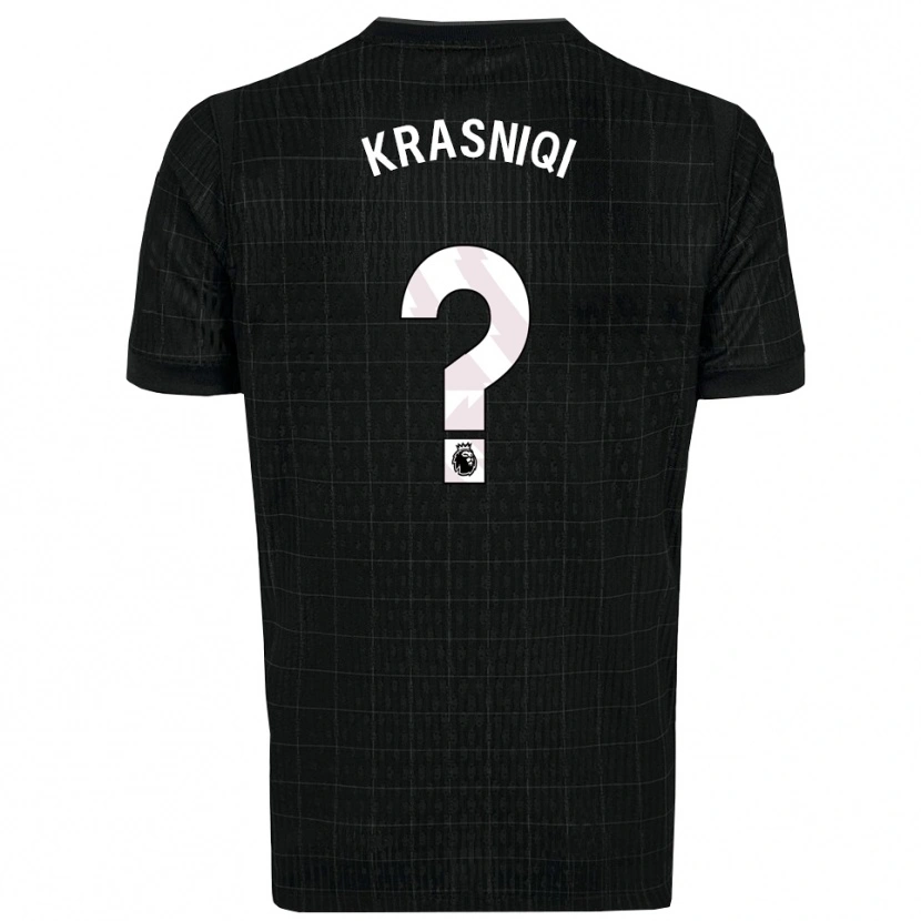 Danxen Dámské Elliot Krasniqi #0 Černá Šedá Daleko Hráčské Dresy 2025/26 Dres