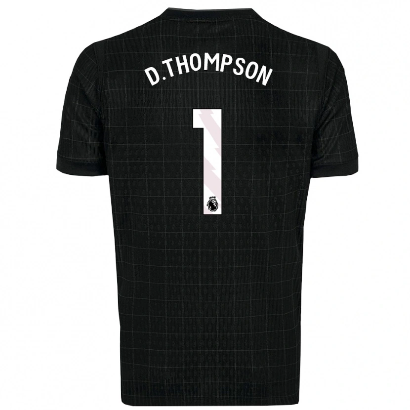 Danxen Dámské Dylan Thompson #1 Černá Šedá Daleko Hráčské Dresy 2025/26 Dres
