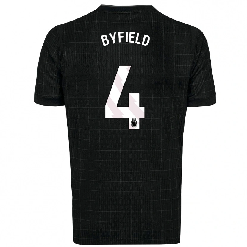 Danxen Dámské Junai Byfield #4 Černá Šedá Daleko Hráčské Dresy 2025/26 Dres