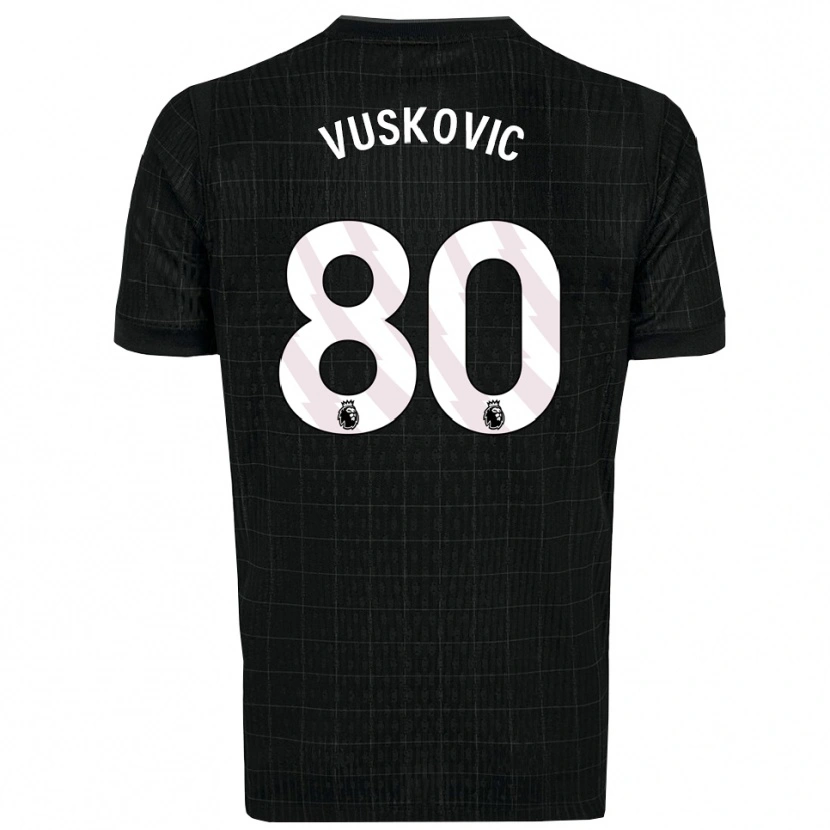 Danxen Dámské Luka Vuskovic #80 Černá Šedá Daleko Hráčské Dresy 2025/26 Dres