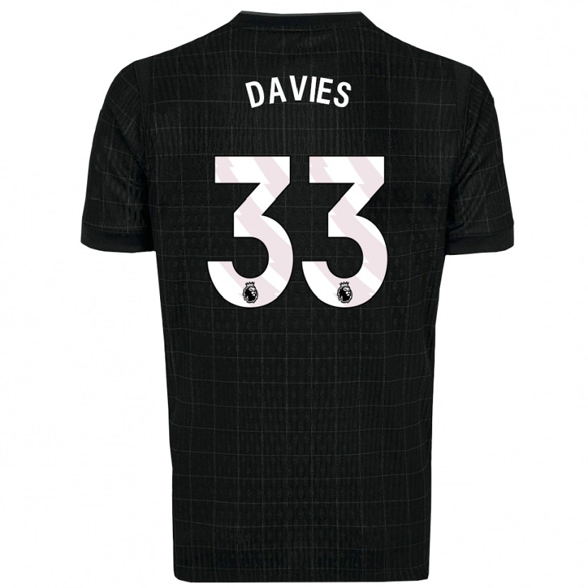 Danxen Dámské Ben Davies #33 Černá Šedá Daleko Hráčské Dresy 2025/26 Dres