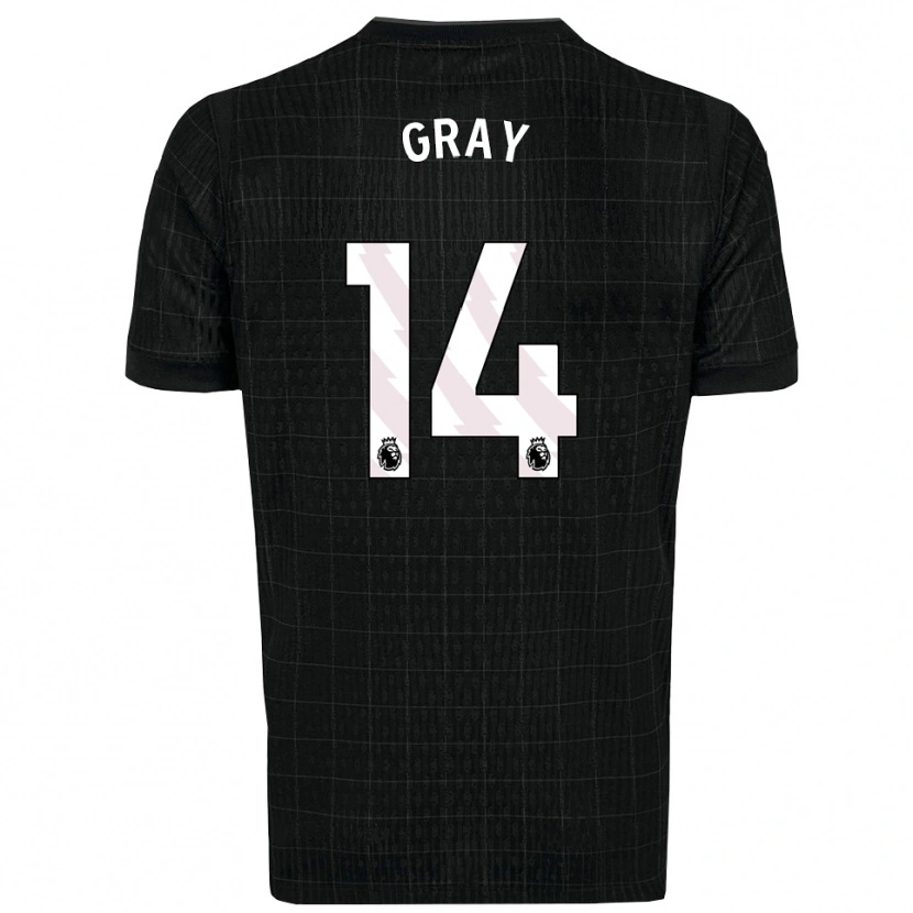 Danxen Dámské Archie Gray #14 Černá Šedá Daleko Hráčské Dresy 2025/26 Dres