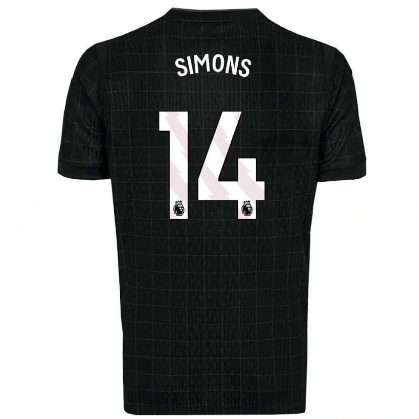 Danxen Dámské Zach Simons #14 Černá Šedá Daleko Hráčské Dresy 2025/26 Dres