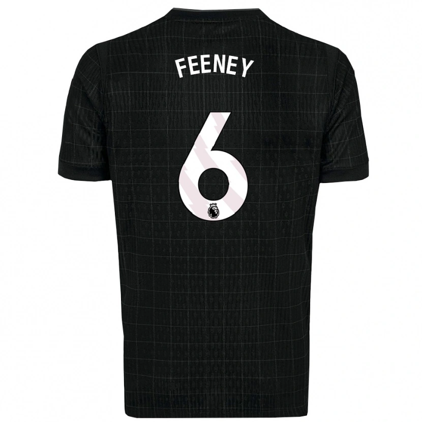 Danxen Dámské George Feeney #6 Černá Šedá Daleko Hráčské Dresy 2025/26 Dres