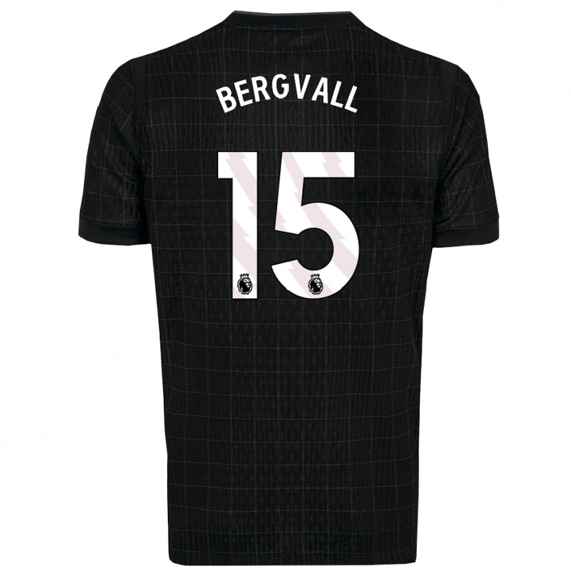 Danxen Dámské Lucas Bergvall #15 Černá Šedá Daleko Hráčské Dresy 2025/26 Dres