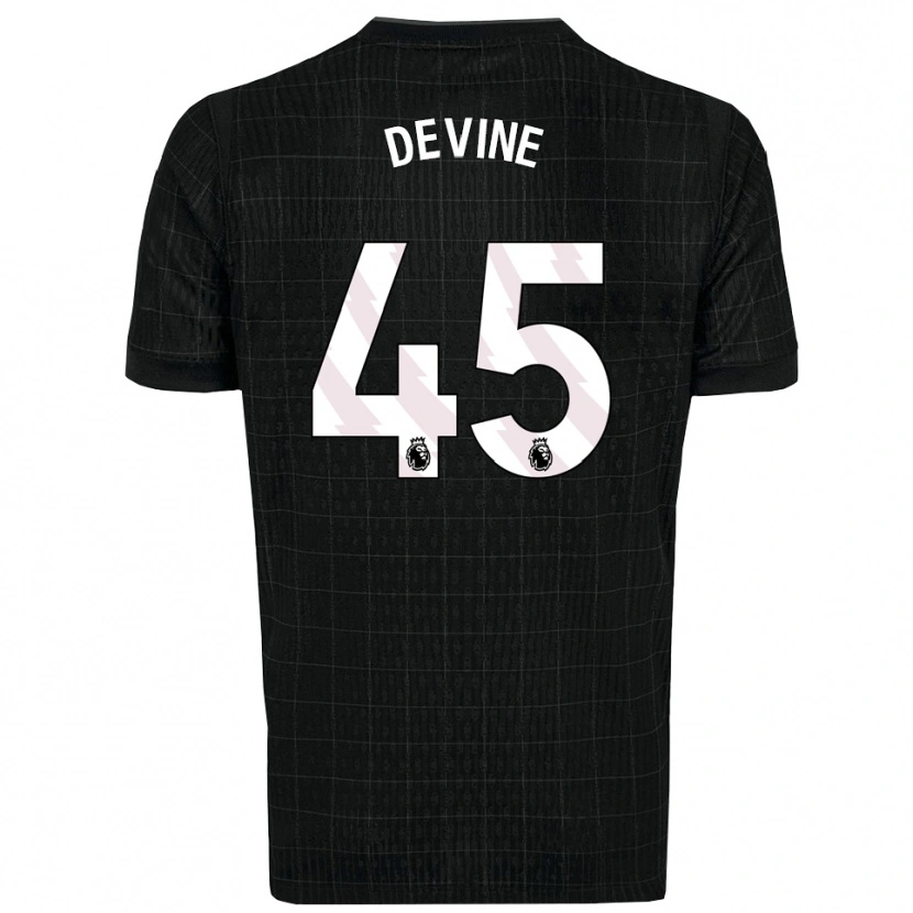 Danxen Dámské Alfie Devine #45 Černá Šedá Daleko Hráčské Dresy 2025/26 Dres