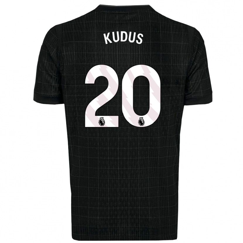 Danxen Dámské Mohammed Kudus #20 Černá Šedá Daleko Hráčské Dresy 2025/26 Dres