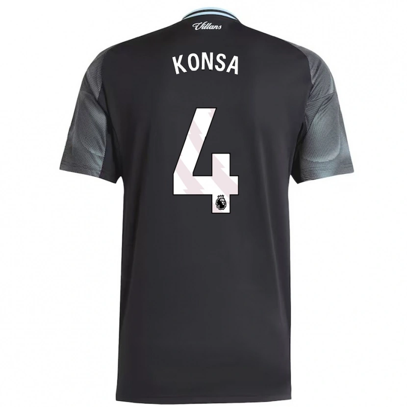 Danxen Dámské Ezri Konsa #4 Černá Nebesky Modrá Daleko Hráčské Dresy 2025/26 Dres