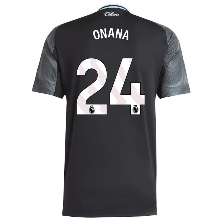 Danxen Dámské Amadou Onana #24 Černá Nebesky Modrá Daleko Hráčské Dresy 2025/26 Dres