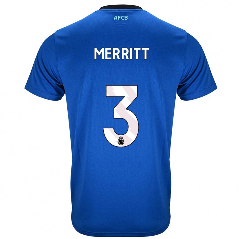 Danxen Dámské Alfie Merritt #3 Modrá Černá Daleko Hráčské Dresy 2025/26 Dres