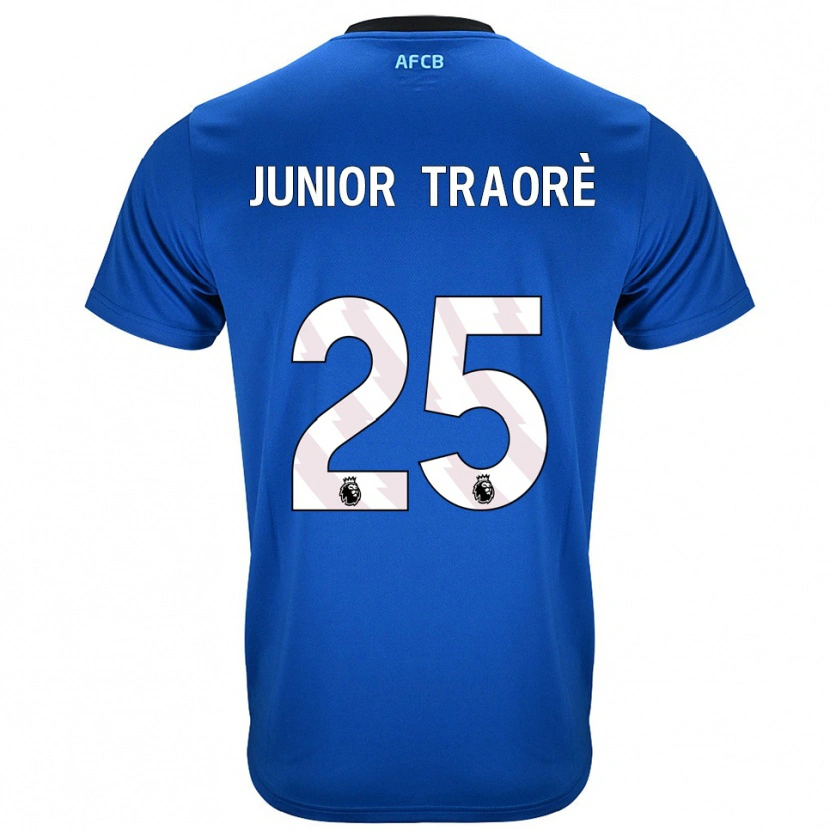 Danxen Dámské Hamed Junior Traoré #25 Modrá Černá Daleko Hráčské Dresy 2025/26 Dres