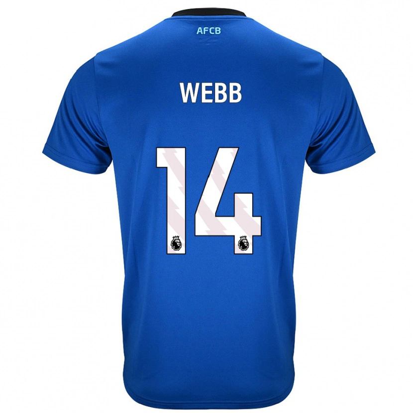 Danxen Dámské Harry Webb #14 Modrá Černá Daleko Hráčské Dresy 2025/26 Dres