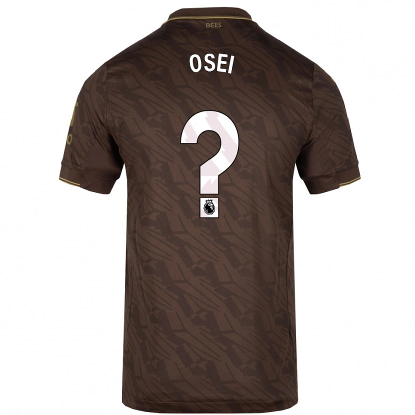 Danxen Dámské Mark Osei #0 Hnědá Zlatá Daleko Hráčské Dresy 2025/26 Dres