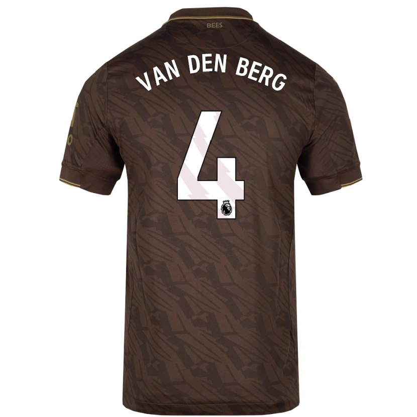 Danxen Dámské Sepp Van Den Berg #4 Hnědá Zlatá Daleko Hráčské Dresy 2025/26 Dres