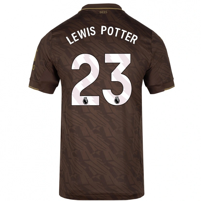 Danxen Dámské Keane Lewis-Potter #23 Hnědá Zlatá Daleko Hráčské Dresy 2025/26 Dres