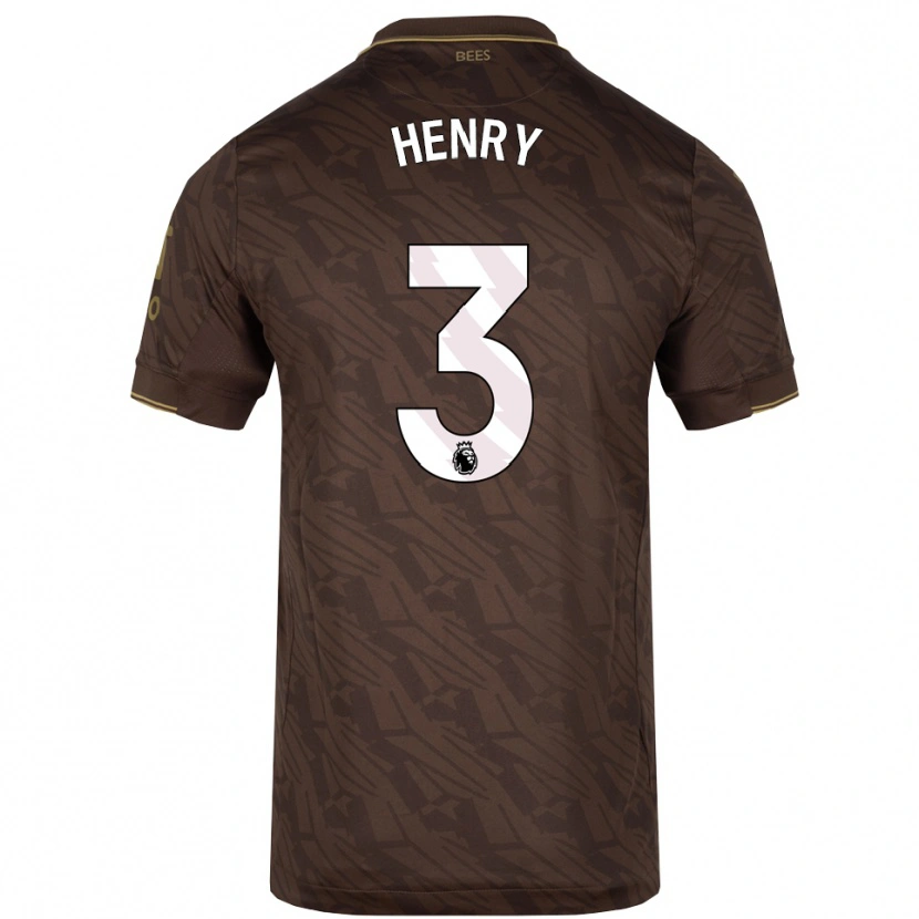 Danxen Dámské Rico Henry #3 Hnědá Zlatá Daleko Hráčské Dresy 2025/26 Dres