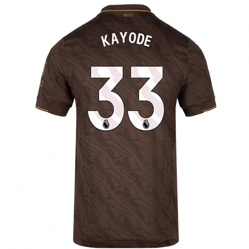 Danxen Dámské Michael Kayode #33 Hnědá Zlatá Daleko Hráčské Dresy 2025/26 Dres