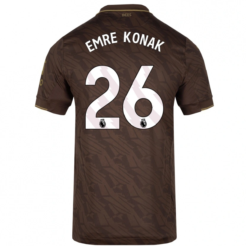 Danxen Dámské Yunus Emre Konak #26 Hnědá Zlatá Daleko Hráčské Dresy 2025/26 Dres