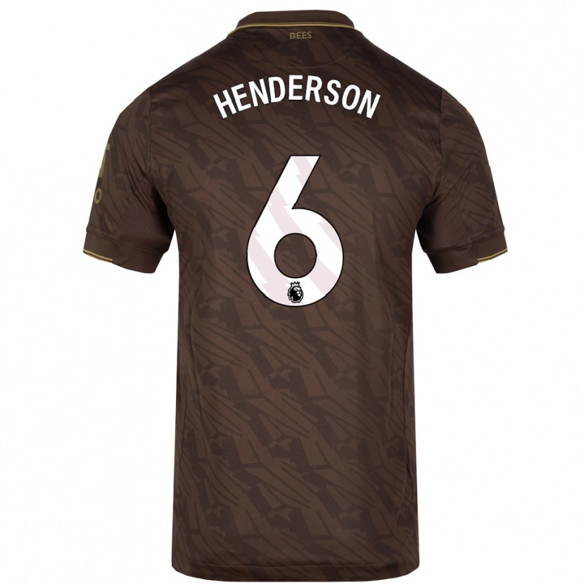 Danxen Dámské Jordan Henderson #6 Hnědá Zlatá Daleko Hráčské Dresy 2025/26 Dres