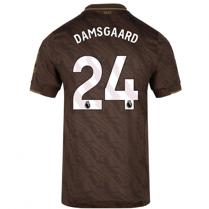 Danxen Dámské Mikkel Damsgaard #24 Hnědá Zlatá Daleko Hráčské Dresy 2025/26 Dres