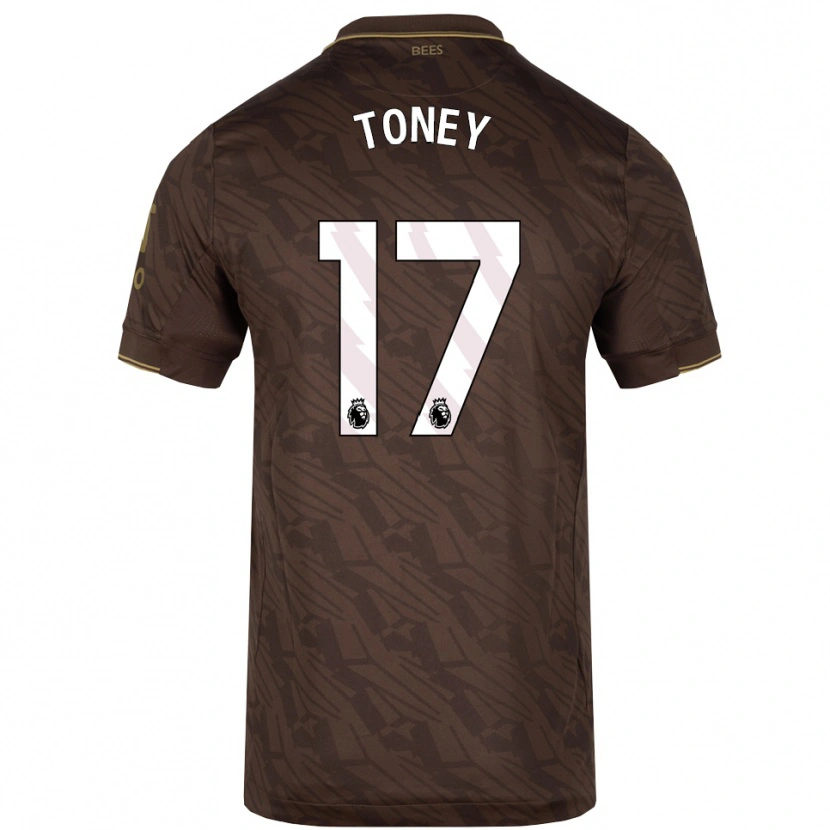 Danxen Dámské Ivan Toney #17 Hnědá Zlatá Daleko Hráčské Dresy 2025/26 Dres