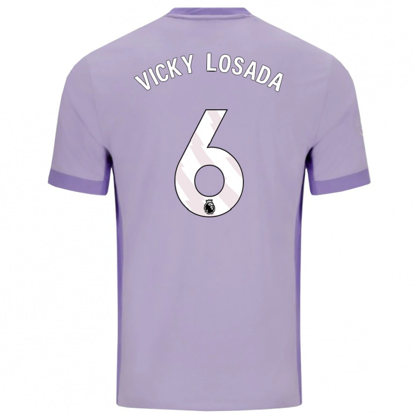 Danxen Dámské María Victoria Losada Gómez #6 Taro Fialová Bílá Daleko Hráčské Dresy 2025/26 Dres