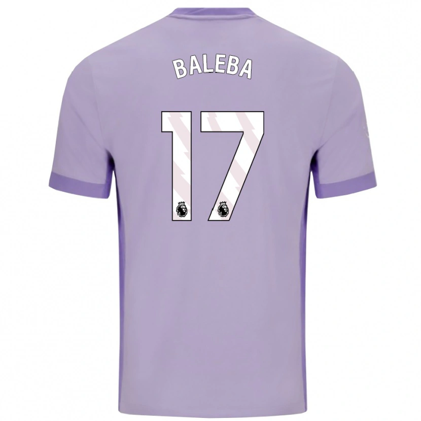 Danxen Dámské Carlos Baleba #17 Taro Fialová Bílá Daleko Hráčské Dresy 2025/26 Dres