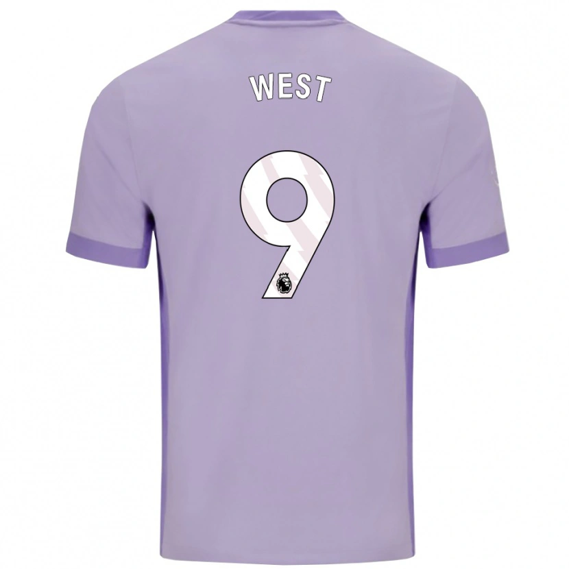 Danxen Dámské Aidan West #9 Taro Fialová Bílá Daleko Hráčské Dresy 2025/26 Dres