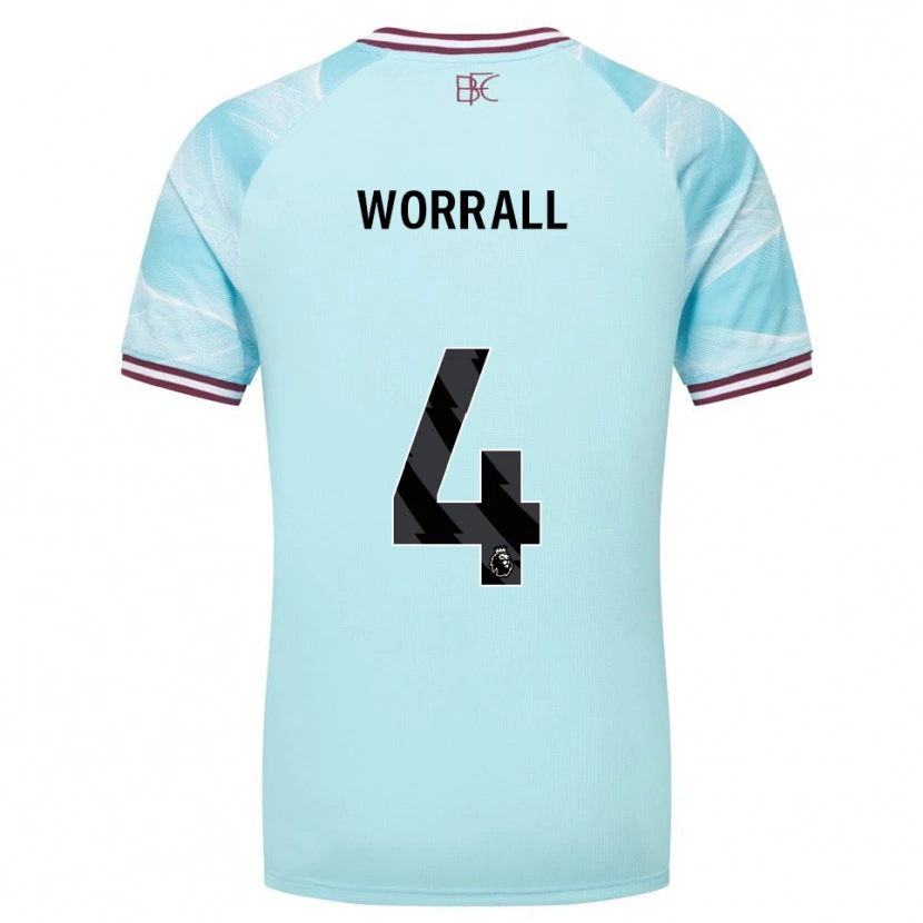 Danxen Dámské Joe Worrall #4 Nebesky Modrá Burgundská Daleko Hráčské Dresy 2025/26 Dres
