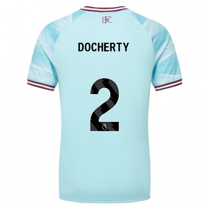 Danxen Dámské Charley Docherty #2 Nebesky Modrá Burgundská Daleko Hráčské Dresy 2025/26 Dres