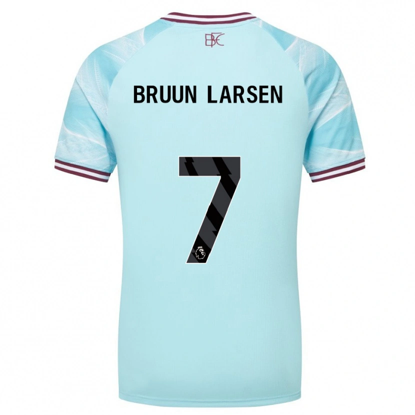 Danxen Dámské Jacob Bruun Larsen #7 Nebesky Modrá Burgundská Daleko Hráčské Dresy 2025/26 Dres