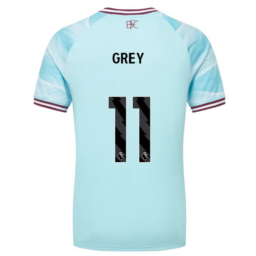 Danxen Dámské Anna Grey #11 Nebesky Modrá Burgundská Daleko Hráčské Dresy 2025/26 Dres
