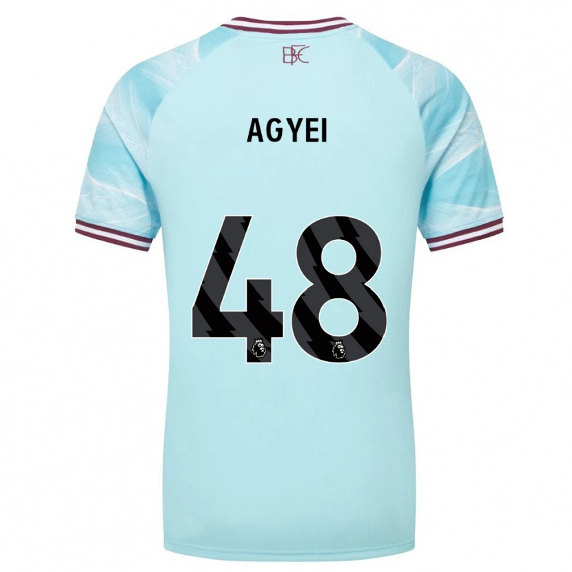 Danxen Dámské Enock Agyei #48 Nebesky Modrá Burgundská Daleko Hráčské Dresy 2025/26 Dres