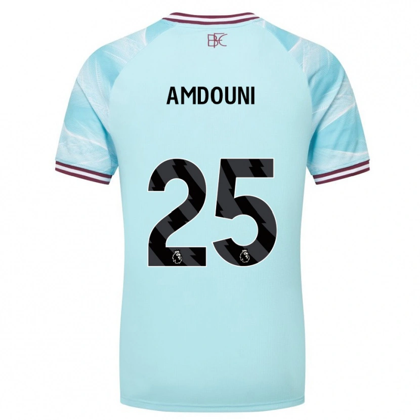 Danxen Dámské Zeki Amdouni #25 Nebesky Modrá Burgundská Daleko Hráčské Dresy 2025/26 Dres