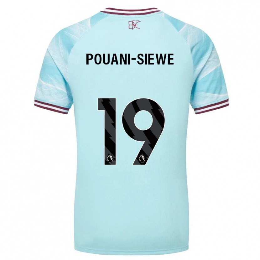 Danxen Dámské Brandon Pouani #19 Nebesky Modrá Burgundská Daleko Hráčské Dresy 2025/26 Dres