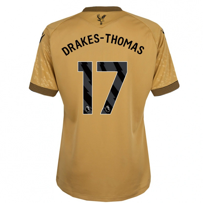 Danxen Dámské Joél Drakes-Thomas #17 Zlatá Černá Daleko Hráčské Dresy 2025/26 Dres