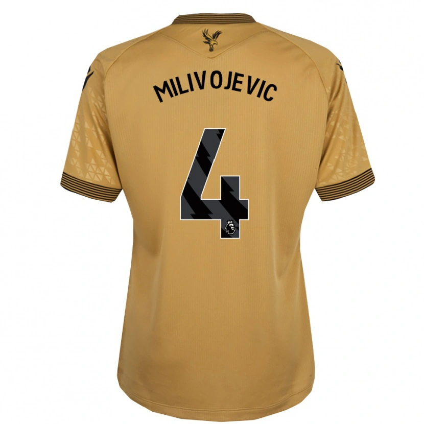 Danxen Dámské Luka Milivojevic #4 Zlatá Černá Daleko Hráčské Dresy 2025/26 Dres