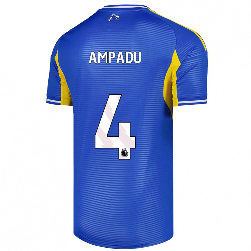 Danxen Dámské Ethan Ampadu #4 Modrá Žlutá Daleko Hráčské Dresy 2025/26 Dres