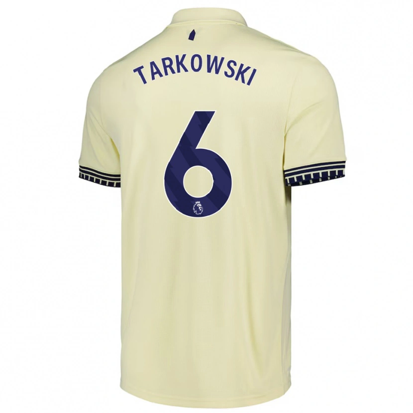 Danxen Dámské James Tarkowski #6 Smetanově Bílá Černá Daleko Hráčské Dresy 2025/26 Dres