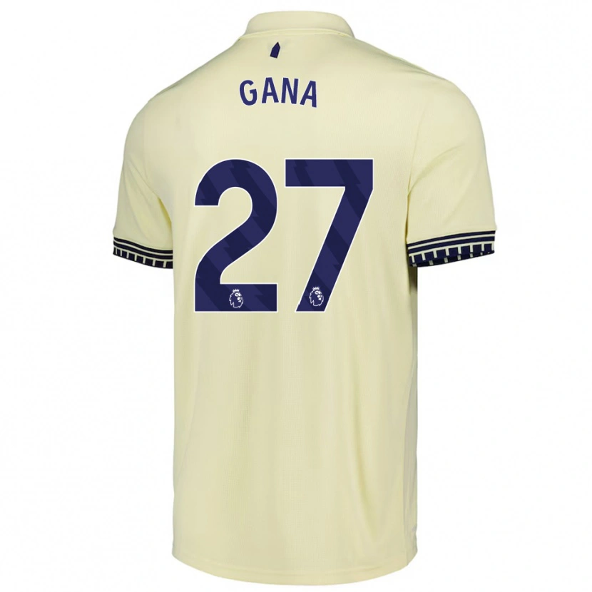 Danxen Dámské Idrissa Gueye #27 Smetanově Bílá Černá Daleko Hráčské Dresy 2025/26 Dres