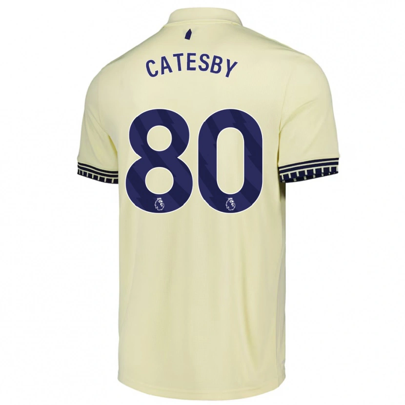 Danxen Dámské Joel Catesby #80 Smetanově Bílá Černá Daleko Hráčské Dresy 2025/26 Dres