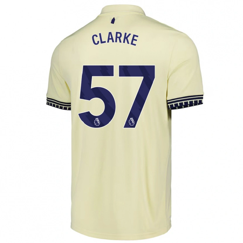 Danxen Dámské Justin Clarke #57 Smetanově Bílá Černá Daleko Hráčské Dresy 2025/26 Dres